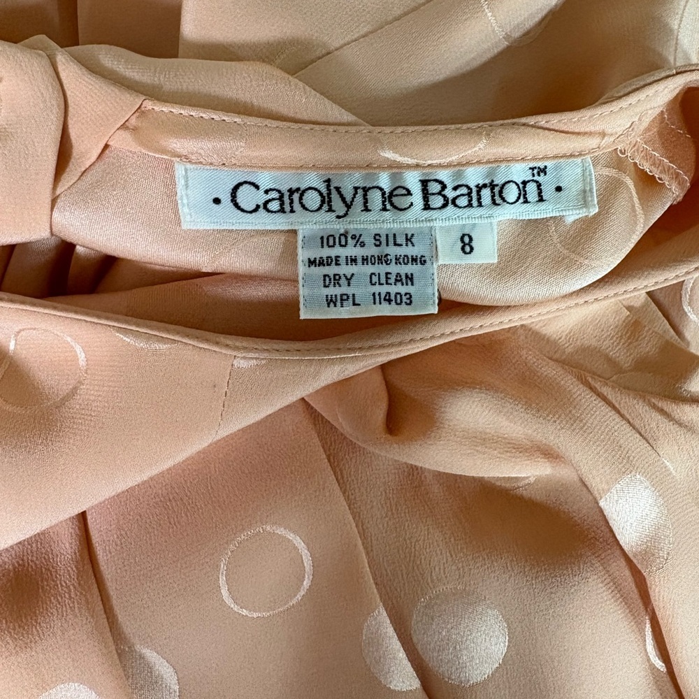 Polka Dot Maxi Dress in Peach - Picture 5 of 5